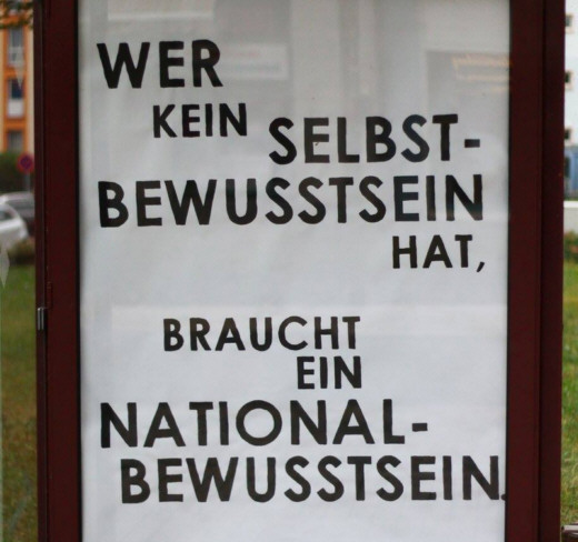 Plakat in Freital im Juli 2015