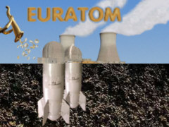 EURATOM subventioniert AKW und Atombombe - Grafik: Samy - Creative-Commons-Lizenz Namensnennung Nicht-Kommerziell 3.0