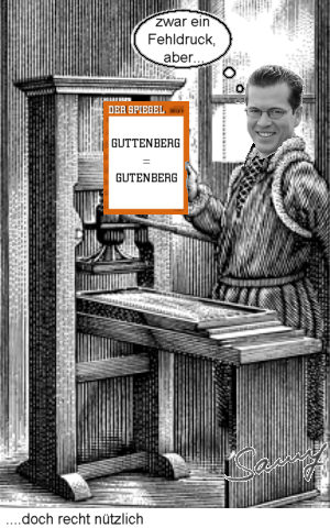 Guttenberg als Buchdrucker