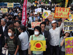 Demo in Tokio gegen Neustart der Atomenergie, 29.07.2012