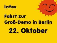 Infos zur Fahrt zur Groß-Demo in Berlin am 22. Oktober 2022  - Grafik: Samy - Creative-Commons-Lizenz Namensnennung Nicht-Kommerziell 3.0