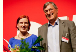 Neues Spitzen-Duo: Katja Kipping und Bernd Riexinger, Göttingen, Juni 2012