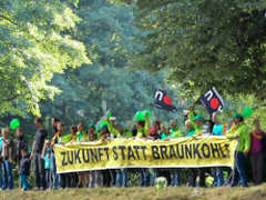 Menschenkette Kerkwitz - Grabice, 23.08.14 - Foto: Fred Benkowsky