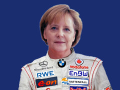 Merkels neue Berufsbekleidung - Collage: Samy