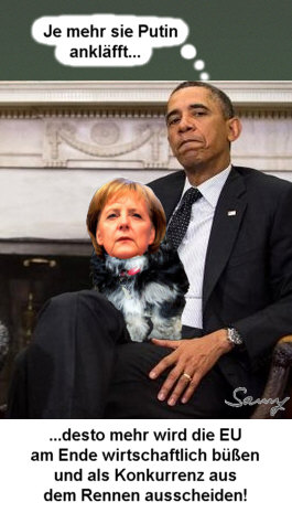 Obamas Schohndchen - Karikatur: Samy