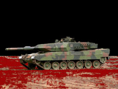 Panzer auf dem Schlachtfeld, Grafik: Samy - auf der Grundlage eines auf Flickr veröffentlichten Fotos - Creative-Commons-Lizenz Namensnennung Nicht-Kommerziell 3.0