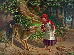 Rotkäppchen und der Wolf - Grafik: 27707 - Creative-Commons-Lizenz CC0