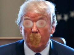 Trump mit Porno-Face - Grafik: Samy - Creative-Commons-Lizenz Namensnennung Nicht-Kommerziell 3.0